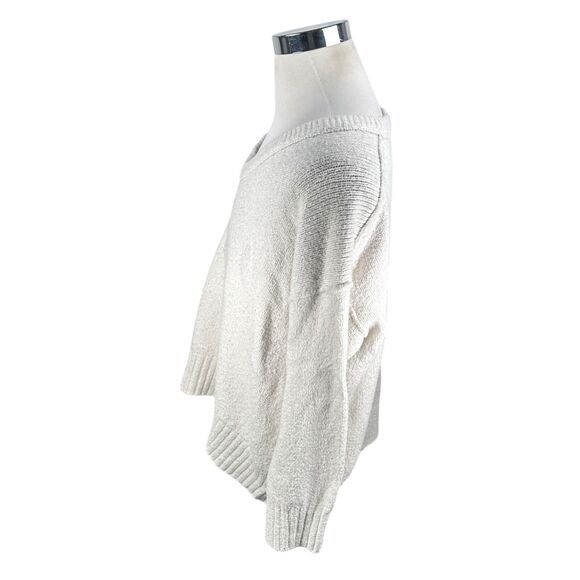 Free People Sweater Womens Medium Off-White Cotton Knitted Crew Neck Long Sleeve - Picture 3 of 12
